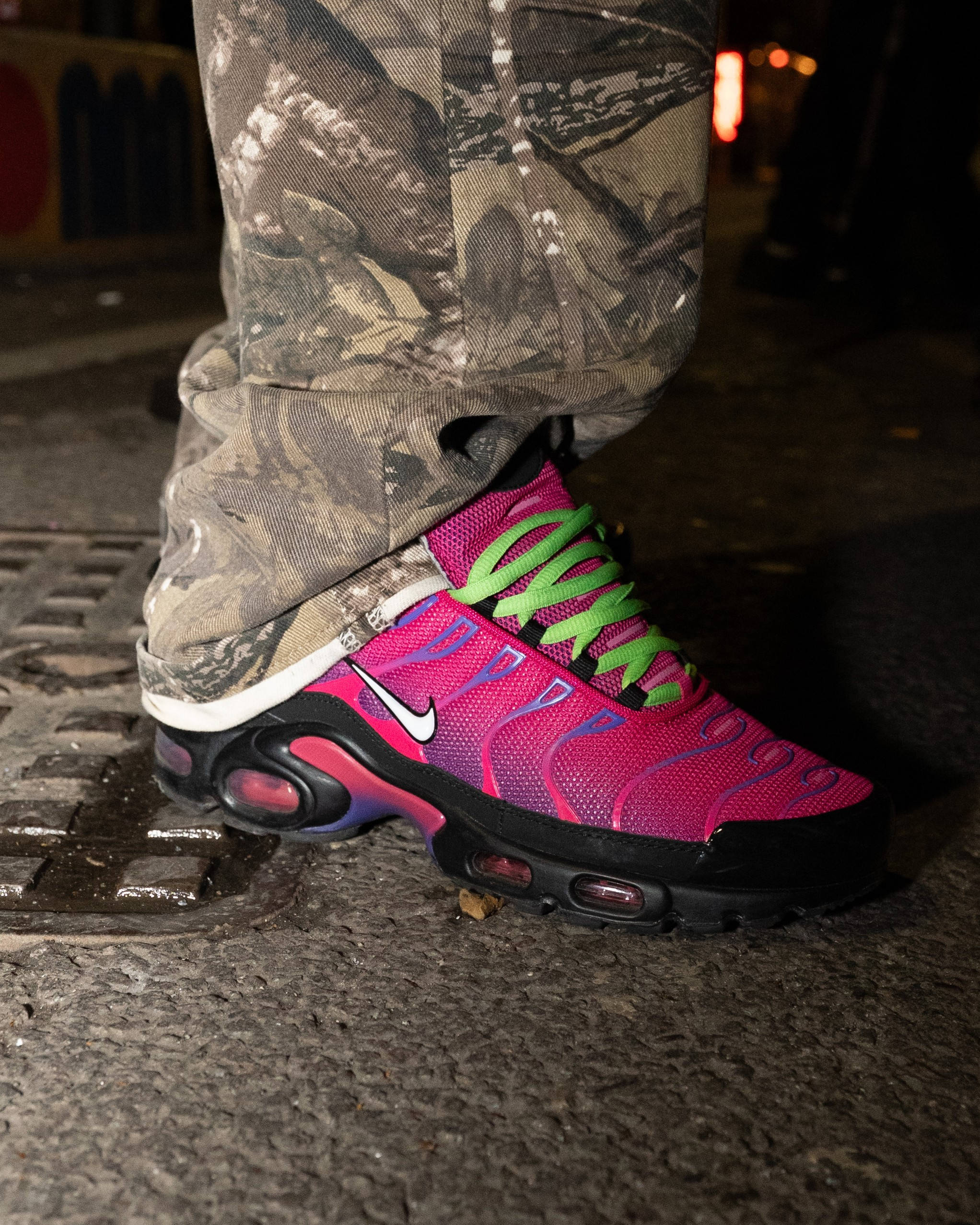 Nike Tn Air Max Plus Fireberry on foot shot