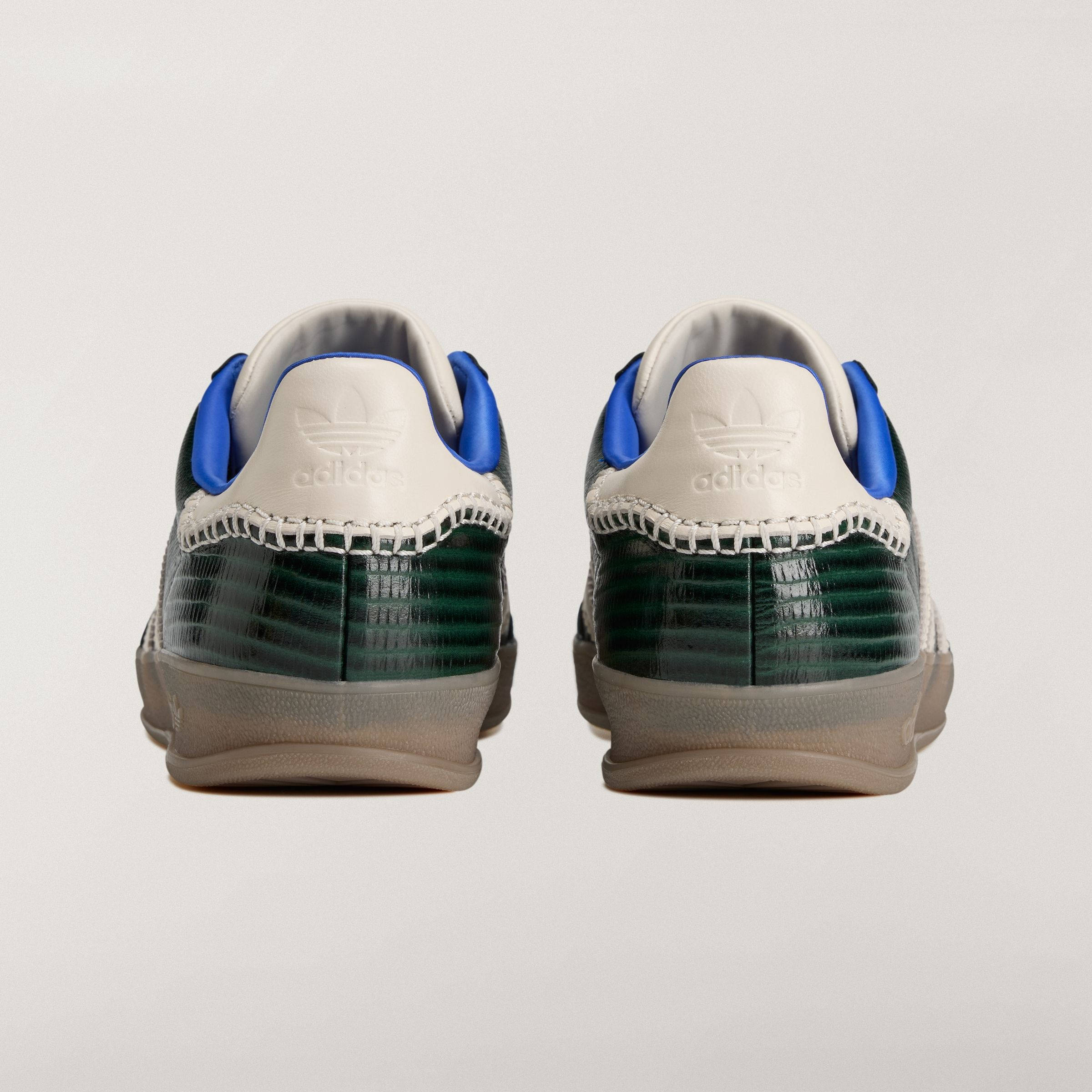 Wales Bonner x adidas Gazelle Suede Croc Green Night KK0735 back
