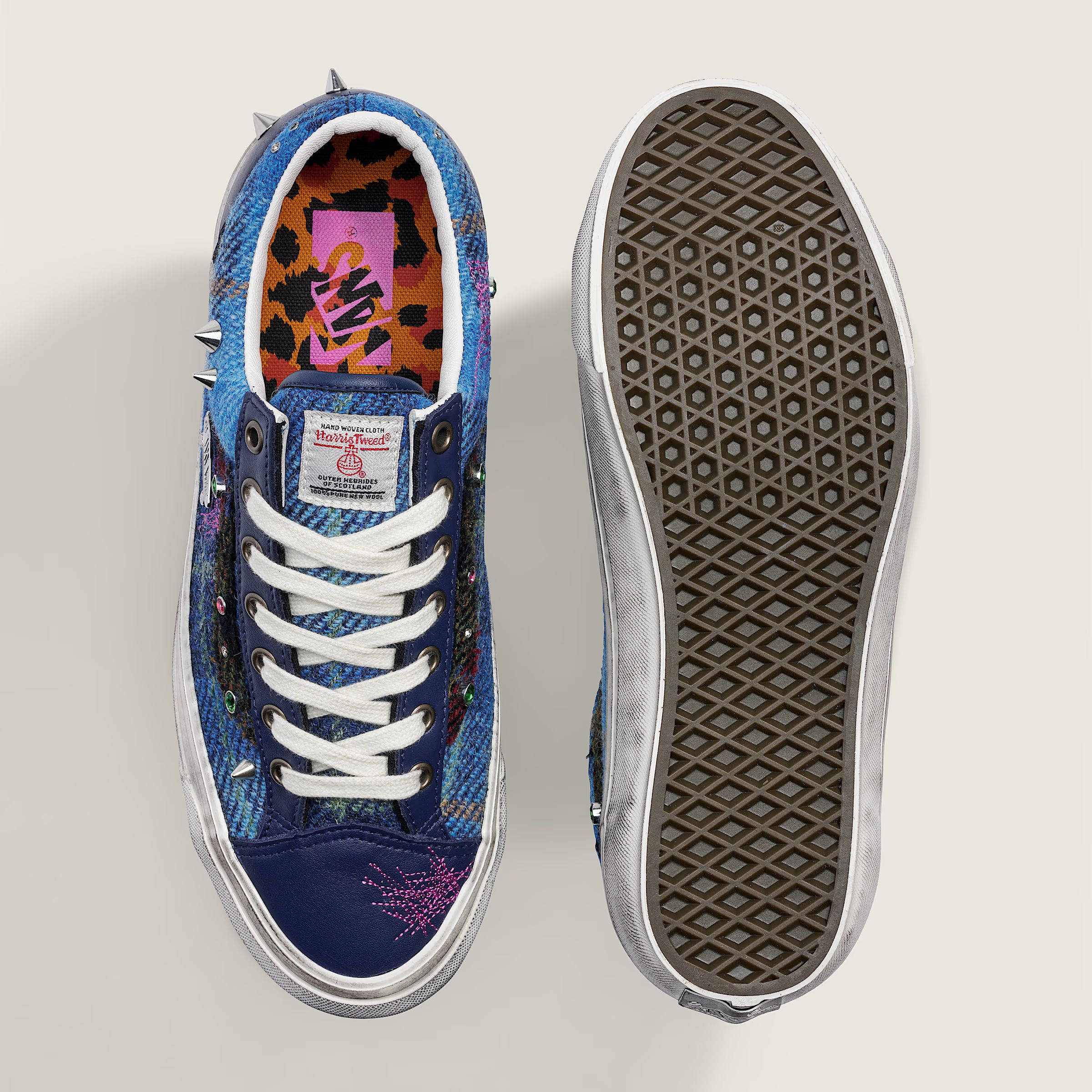 Harris Tweed x Vans Old Skool 36 Blue Multi VN000E8VBIP middle