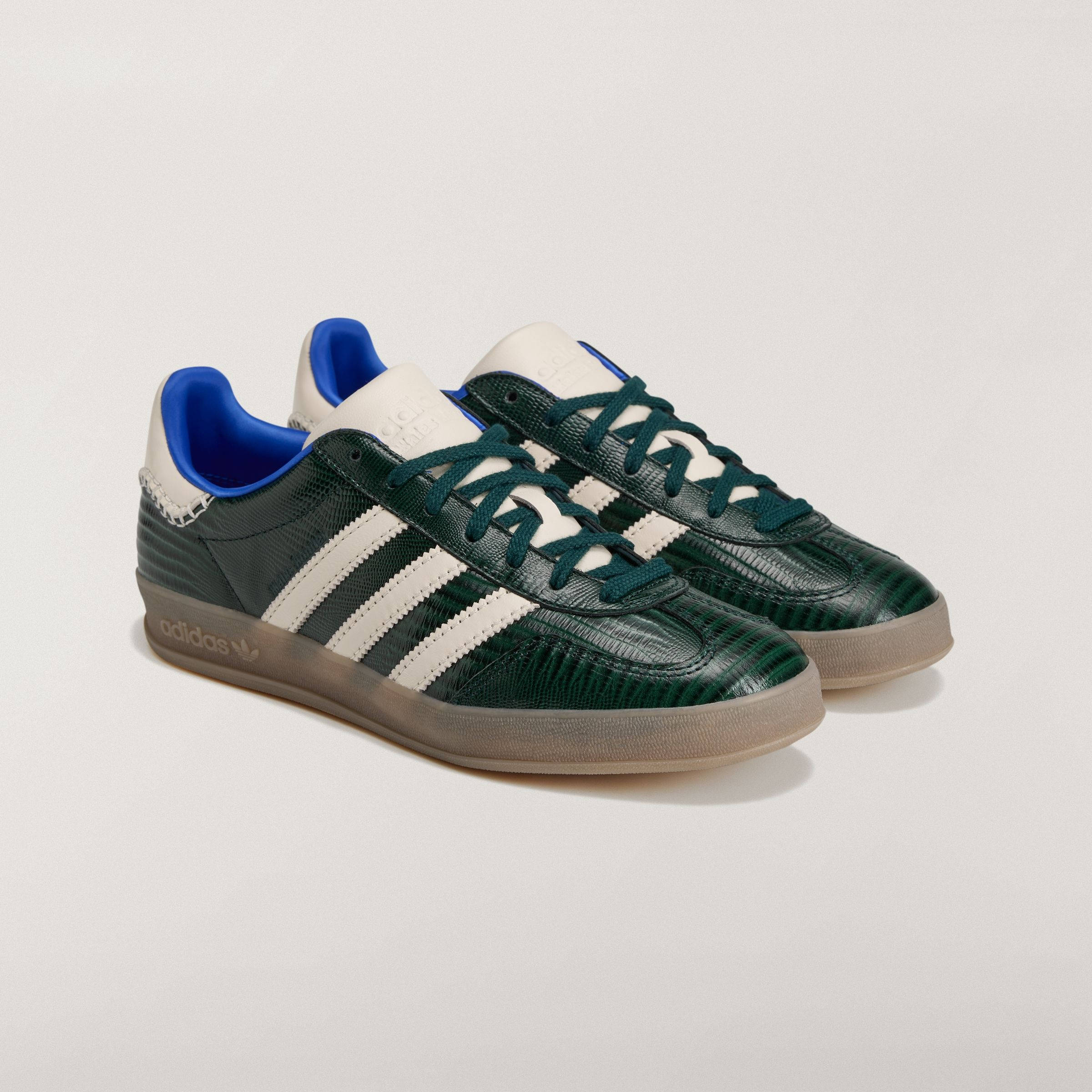 Wales Bonner x adidas Gazelle Suede Croc Green Night KK0735 front