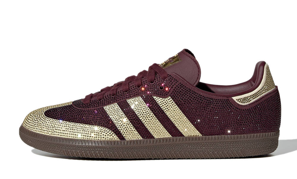 adidas Samba OG Rhinestone Maroon Vanilla KJ7488