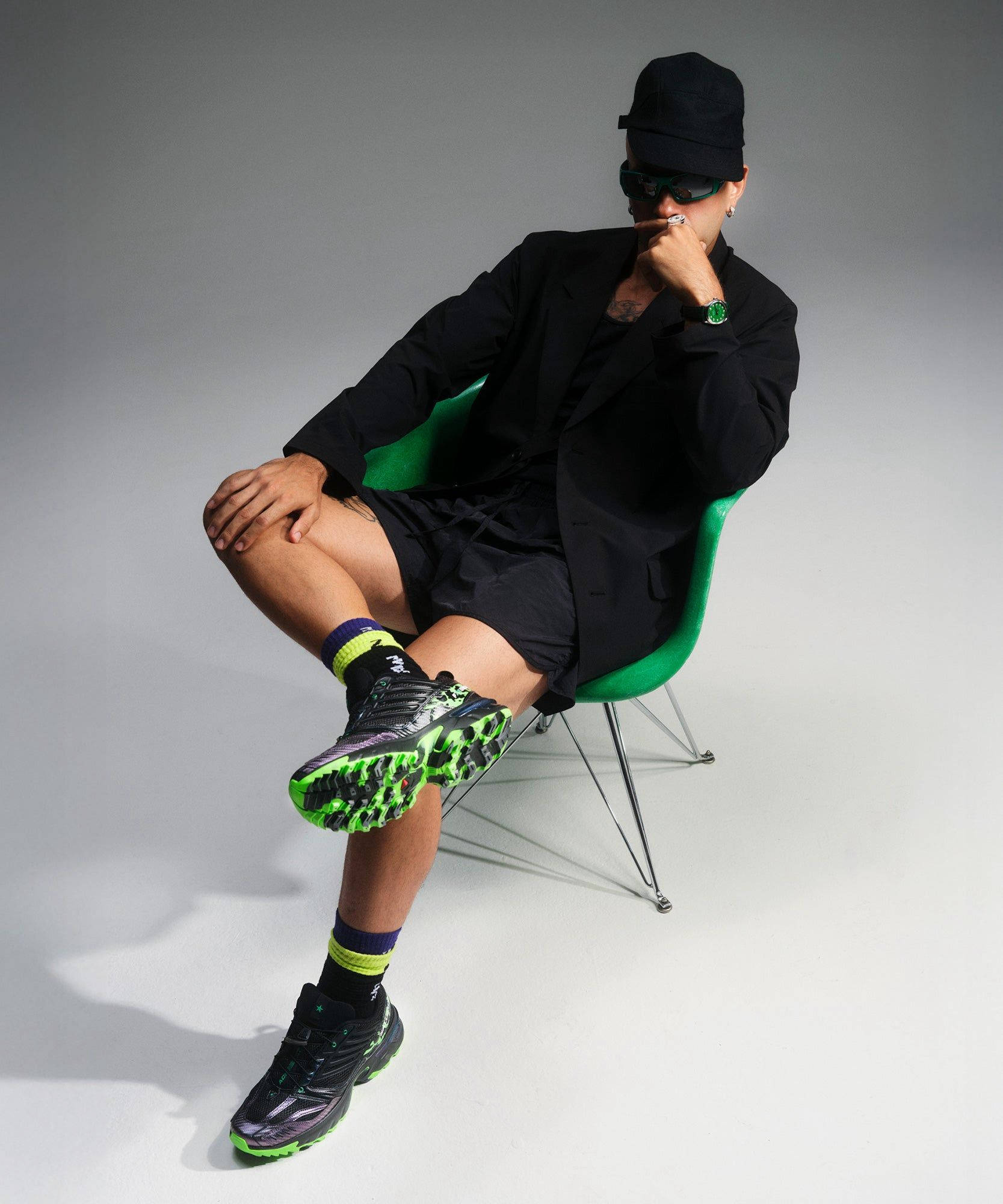 The Feid x Salomon ACS NEXXT The Green Star L45506800 on foot side