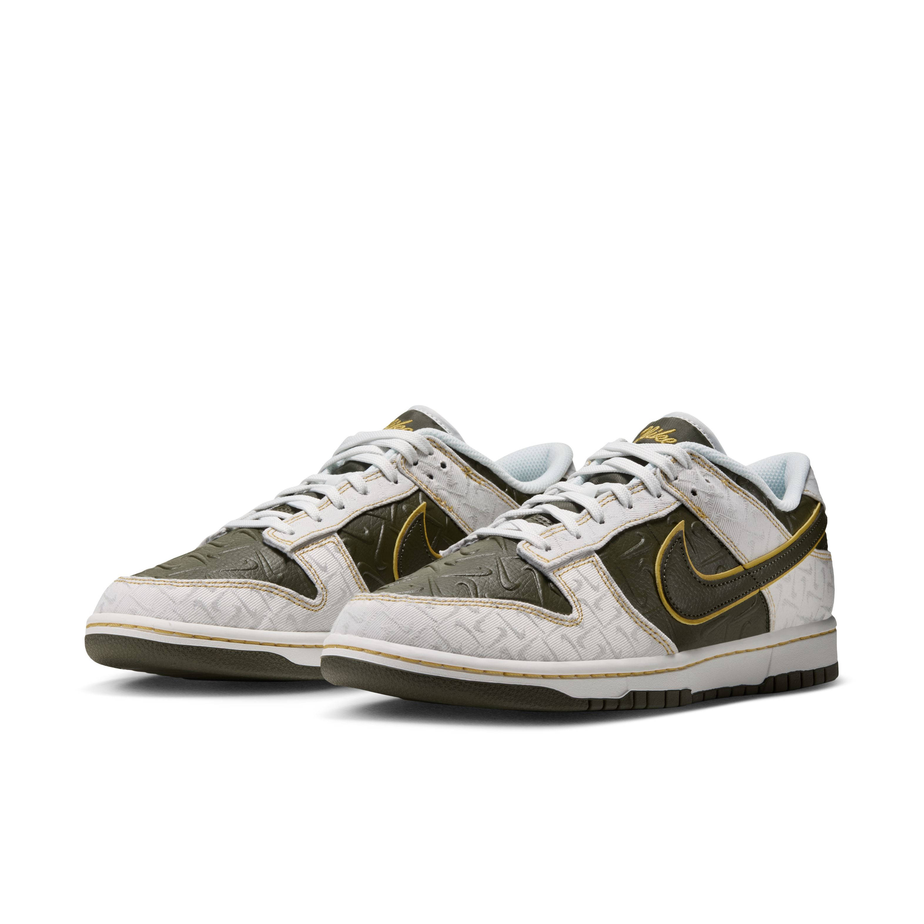Nike Dunk Low Retro Swoosh Embossed White Cargo Khaki IX7260 133 front