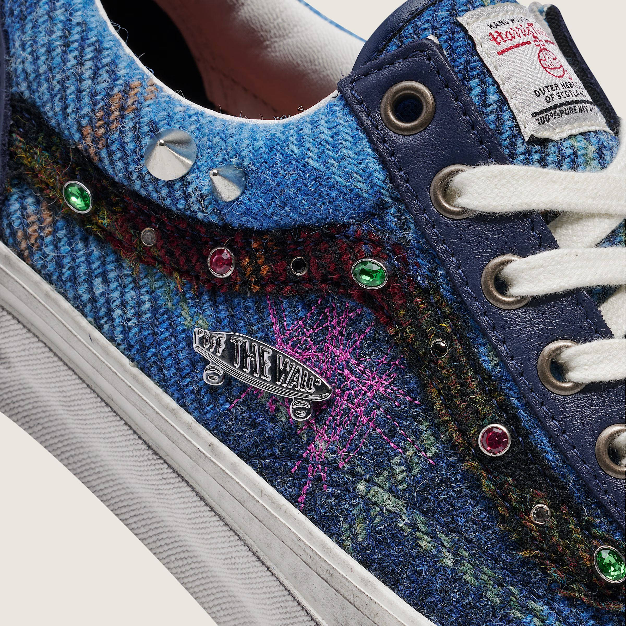 Harris Tweed x Vans Old Skool 36 Blue Multi VN000E8VBIP side