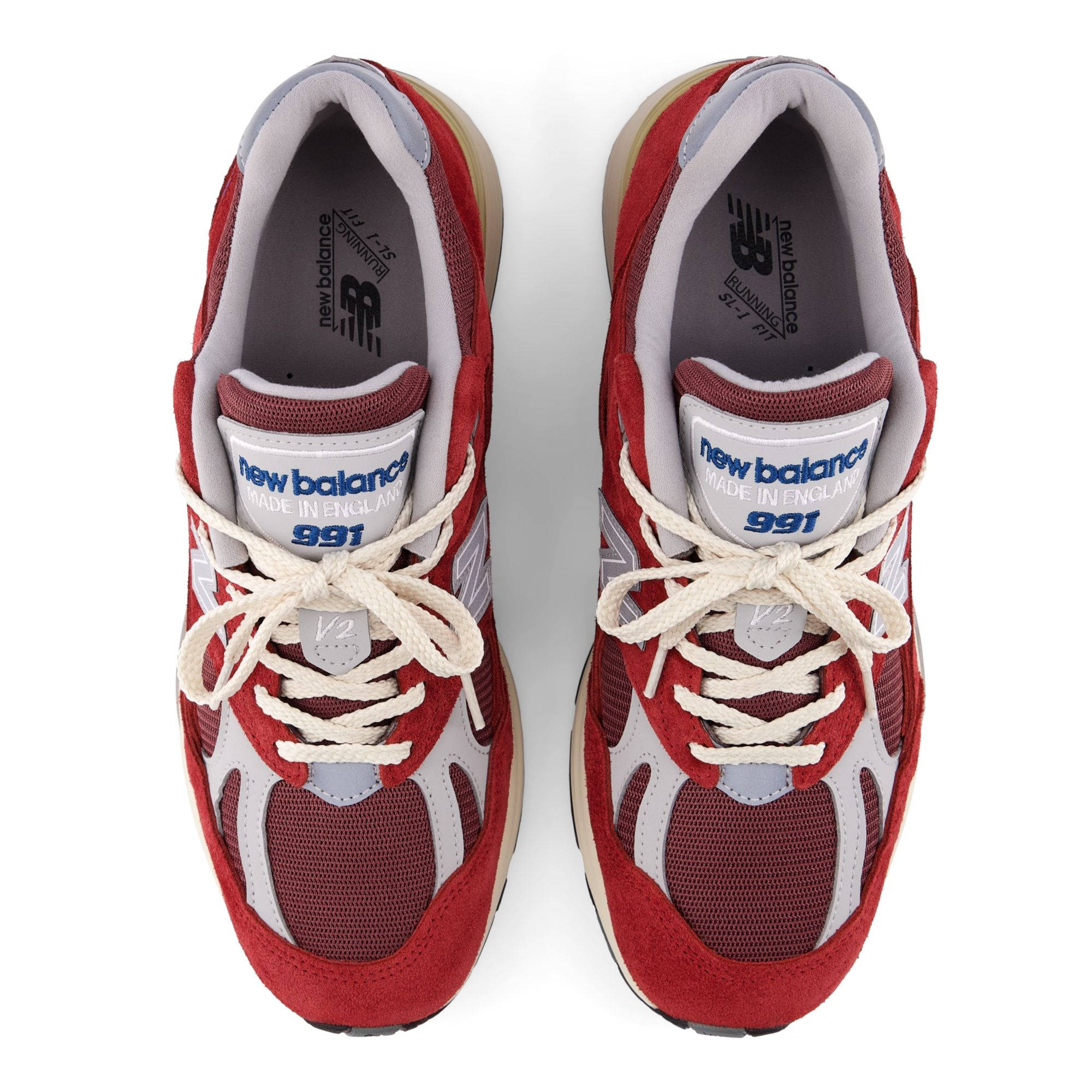New Balance 991v2 Karanda Red U991RS2 middle