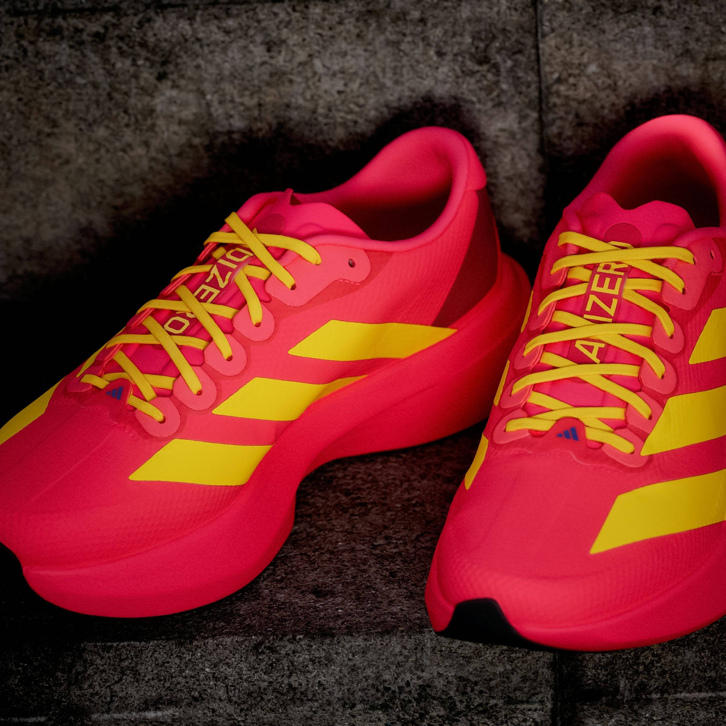 adidas Adizero EVO SL Lucid Red Bold Gold JQ4442 closeup