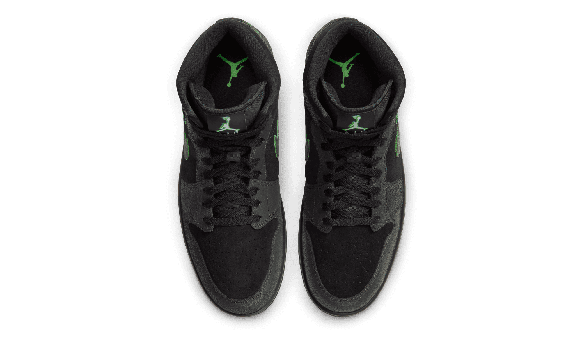 Air Jordan 1 Mid SE Halloween Black Scream Green IQ5492-001 middle