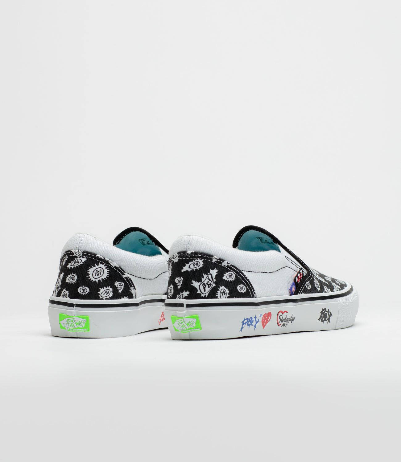 PUNKANDYO x Vans Skate Slip On Black White VN000EKPY28 back