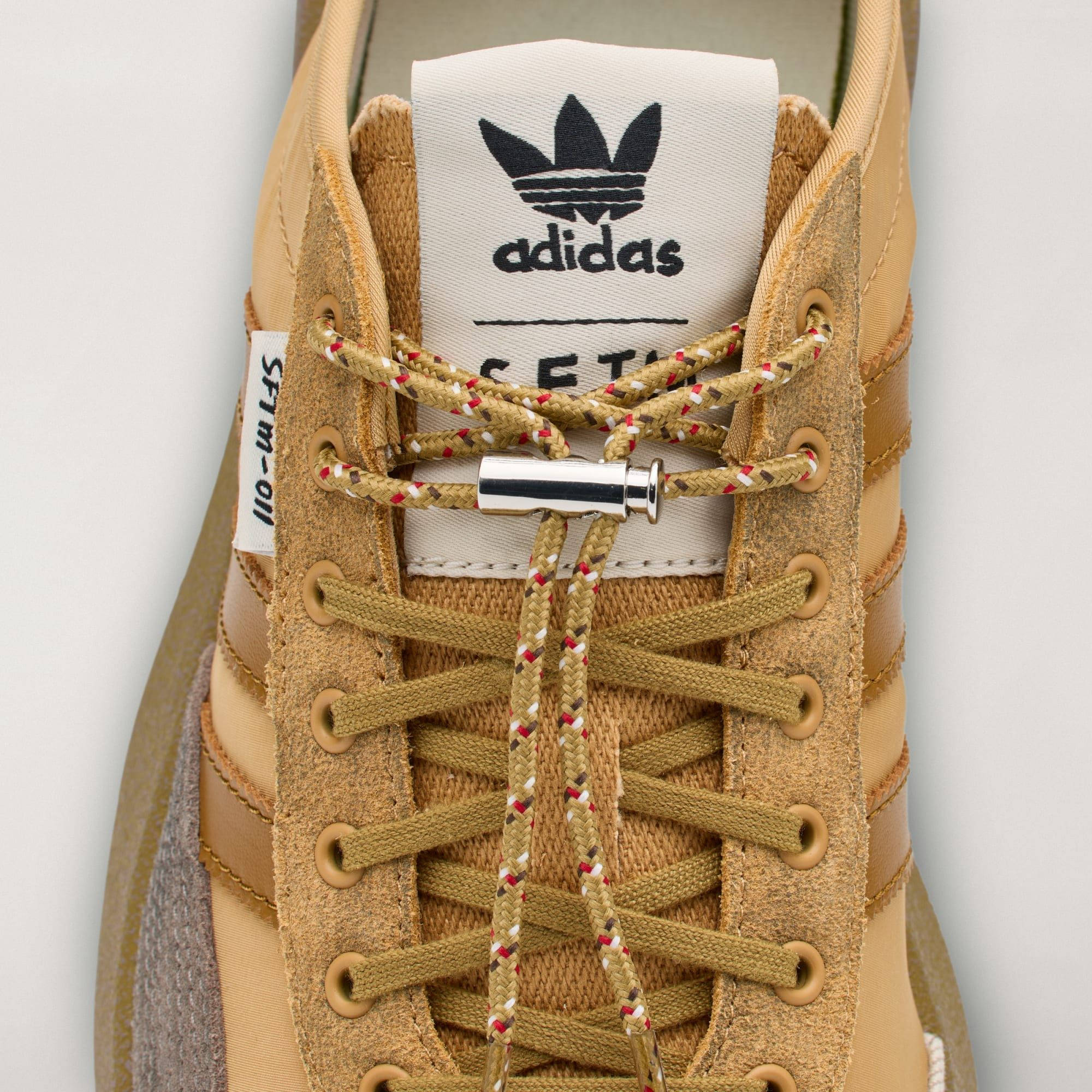 SFTM x adidas SL 72 Pro Simple Brown HQ7604 tongue
