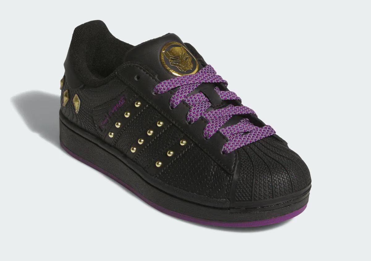 Marvel x adidas Superstar Black Panther front