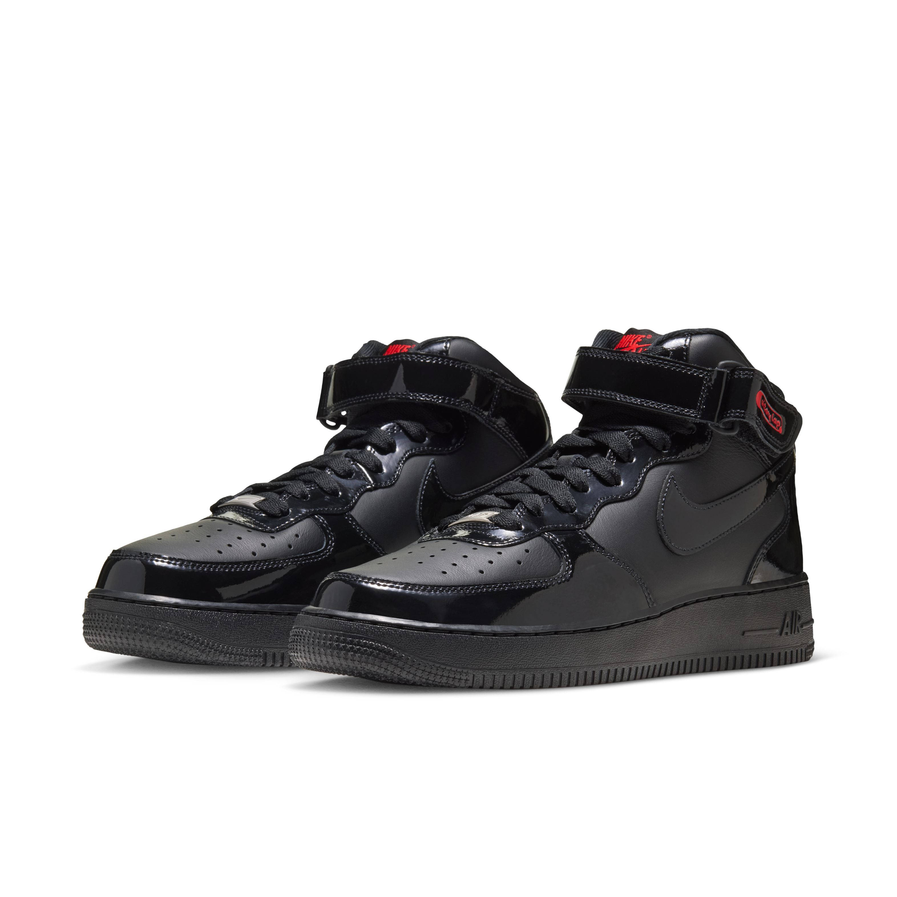 Victory Lap Radio x Nike Air Force 1 Mid Black JA7806 001 front