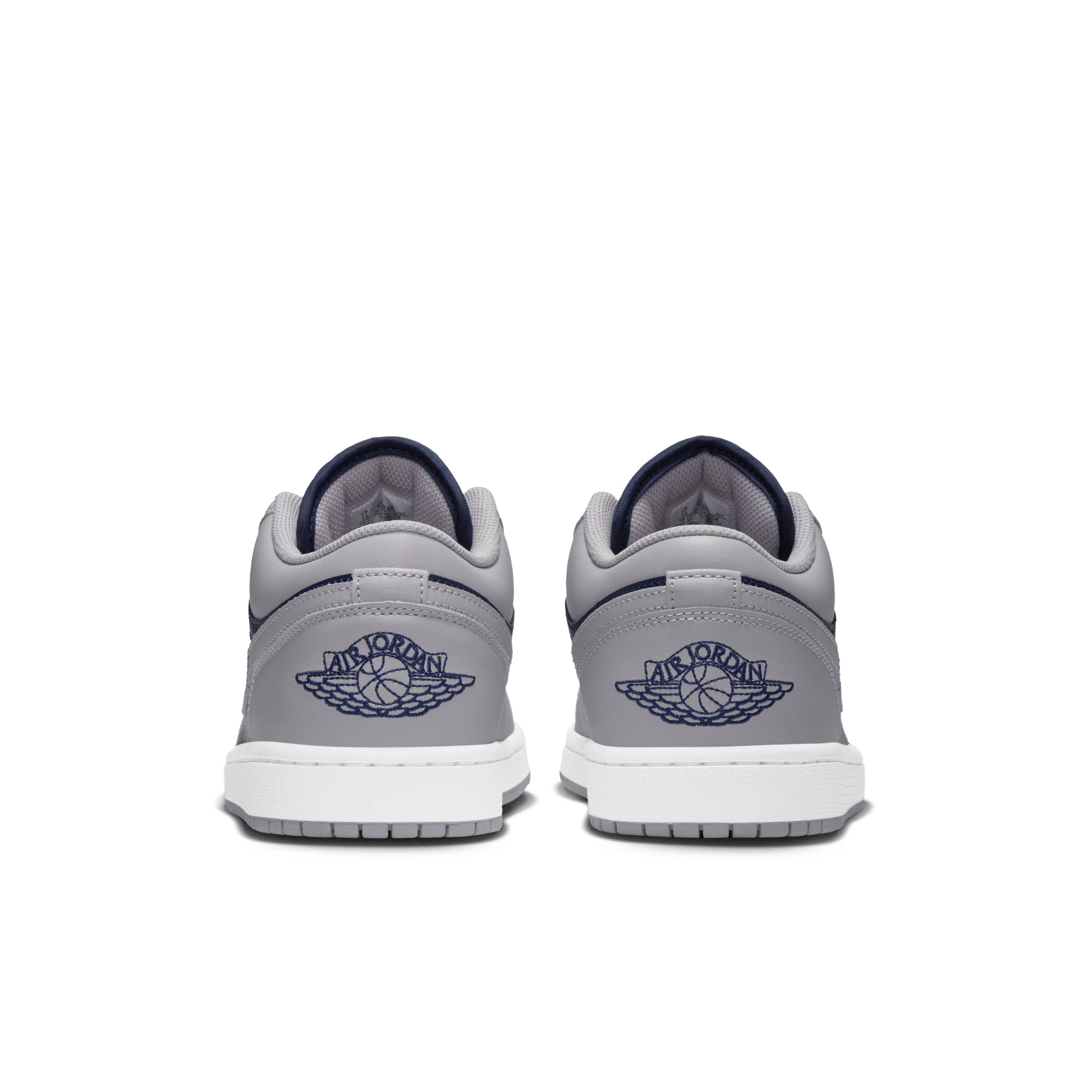 Air Jordan 1 Low Tech Grey White 553558 058 back