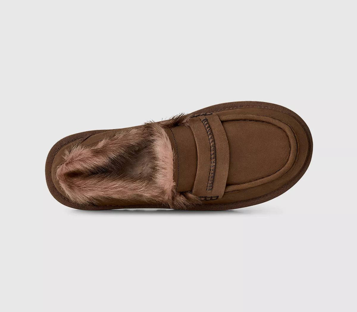 UGG Ellis Loafer Nubuck Dark Chestnut 1183310 DKC side