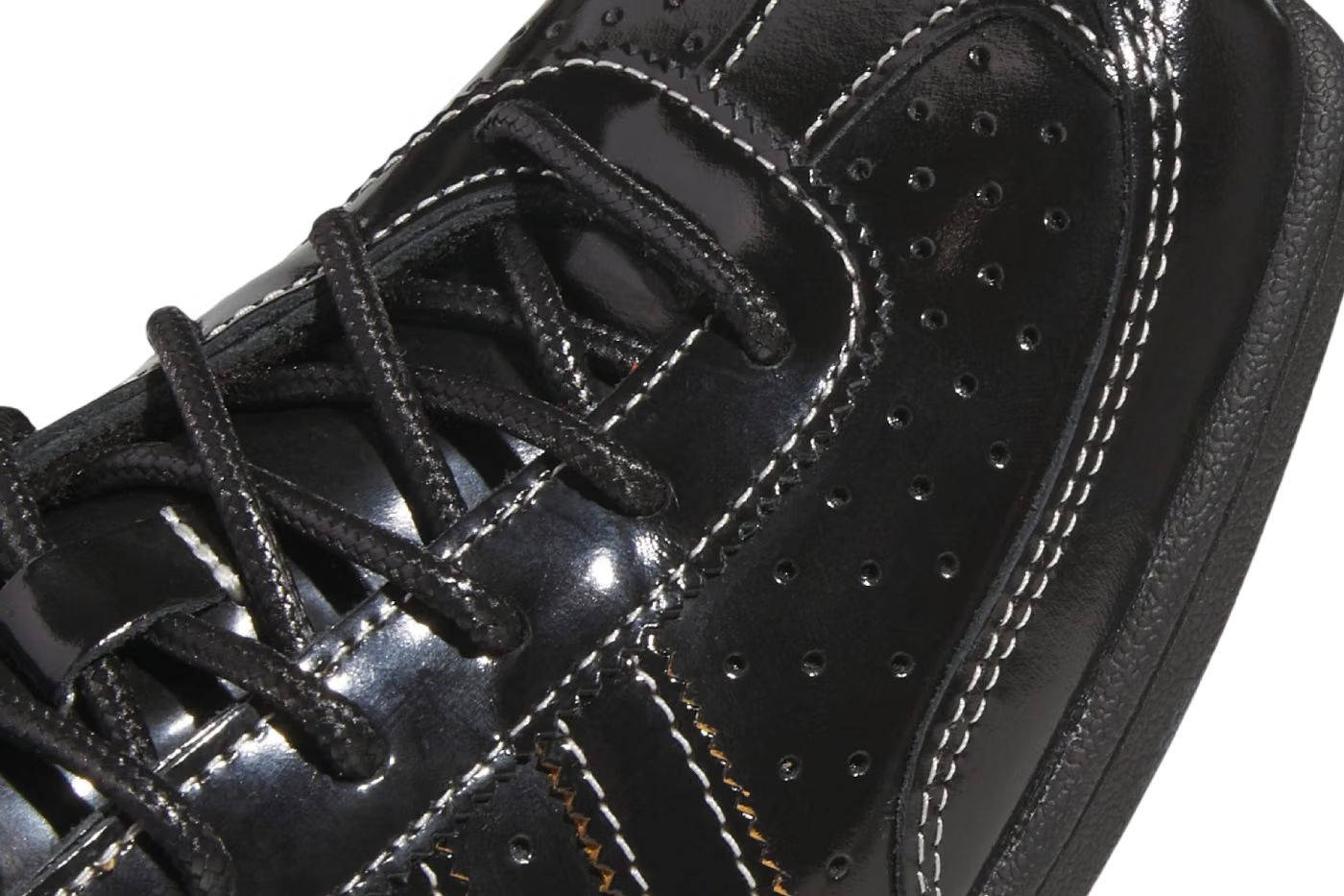 A Ma Maniére x adidas Japan Square Toe Black KZ9541 closeup