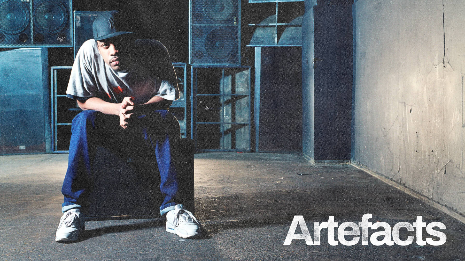 Nike Air Max 90 UK History banner grime mc wiley sat in front of sound system wearing air max 90s in mid 2000s