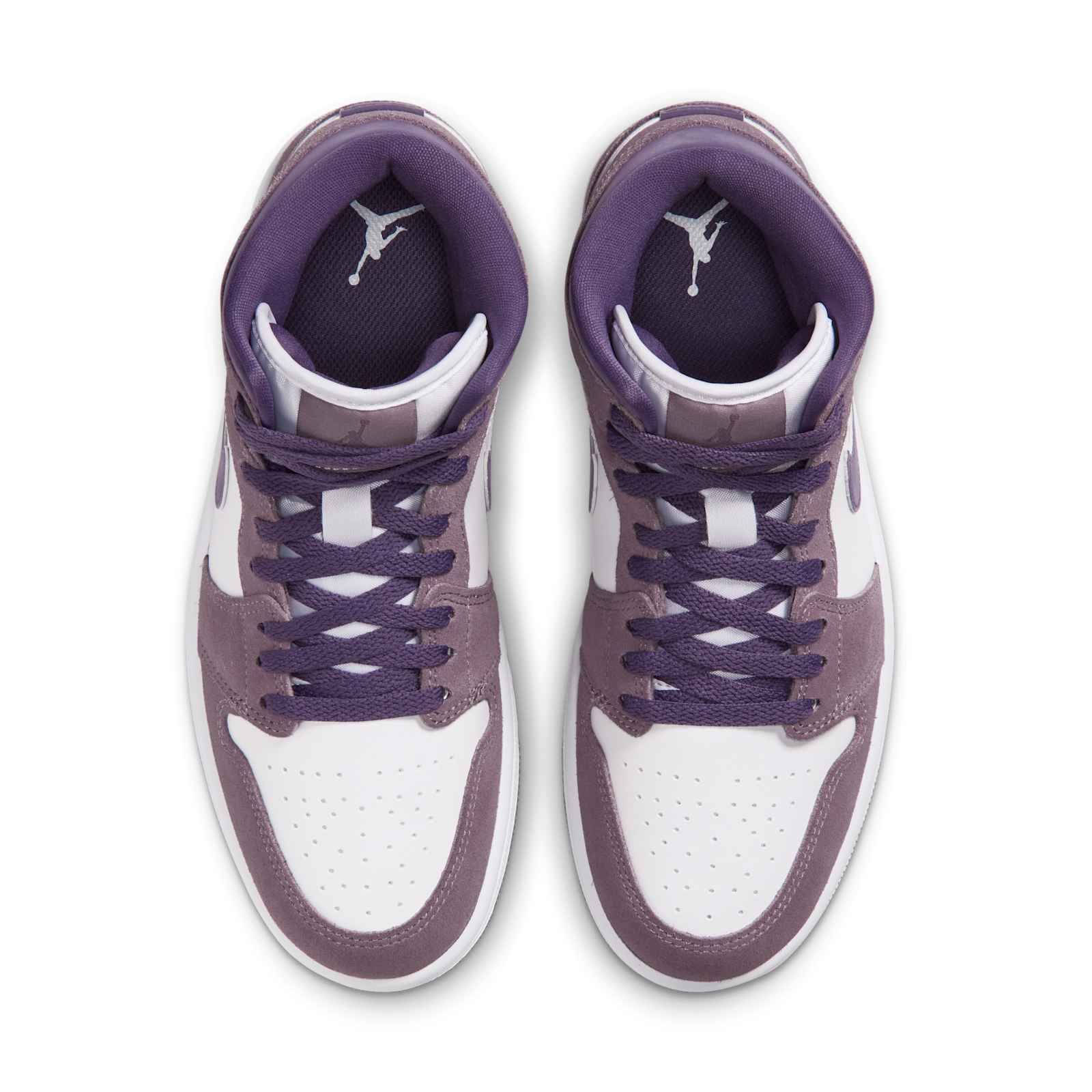 Air Jordan 1 Mid Purple Smoke White BQ6472 113 middle
