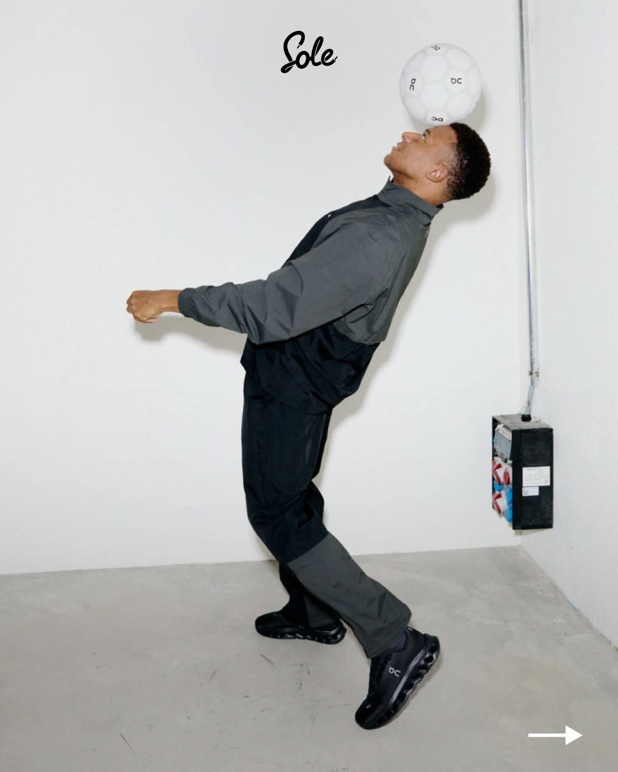 kylian mbappe playing football in On gear