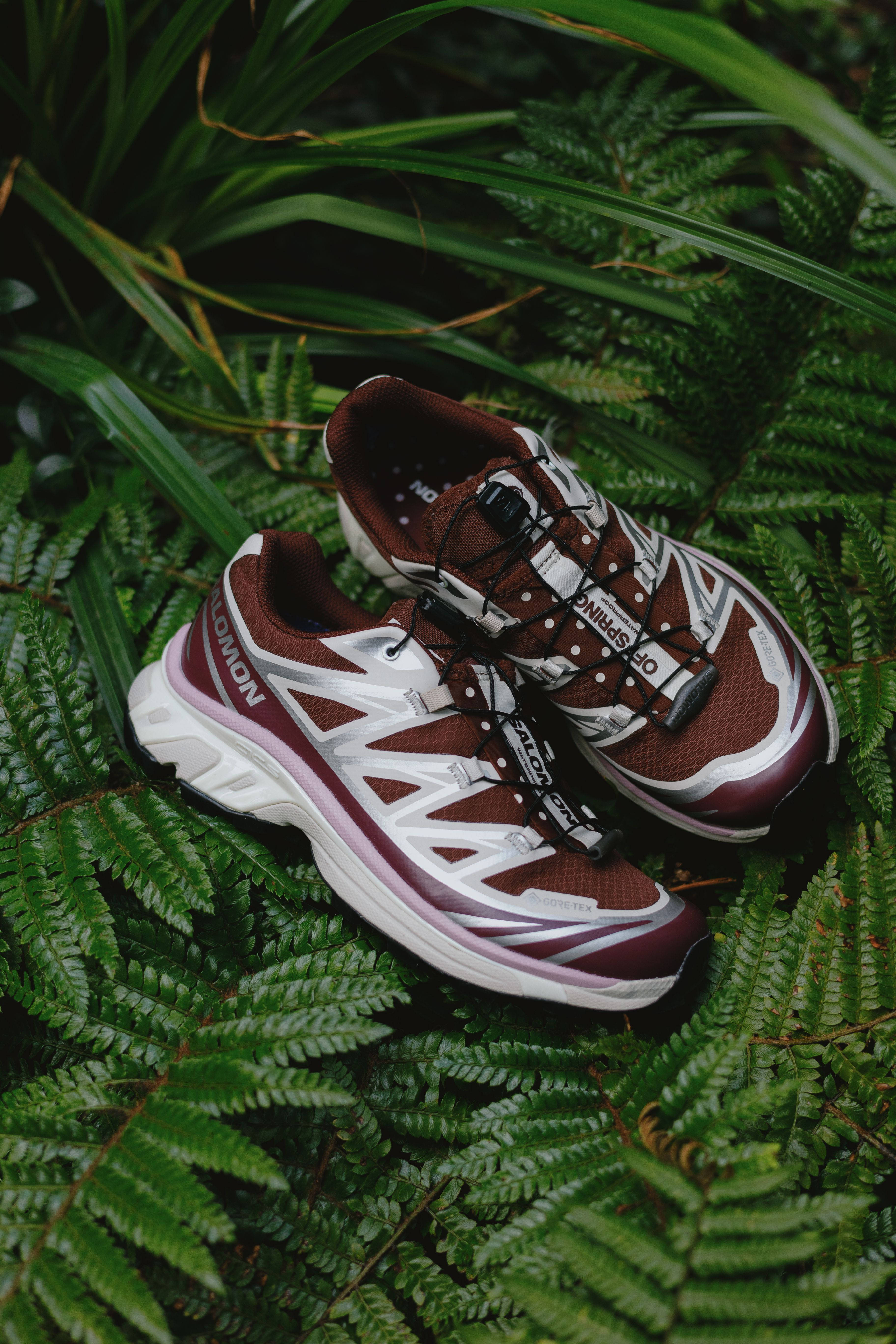 Offspring X Salomon XT 6 GORE TEX Polka Dot on leaf