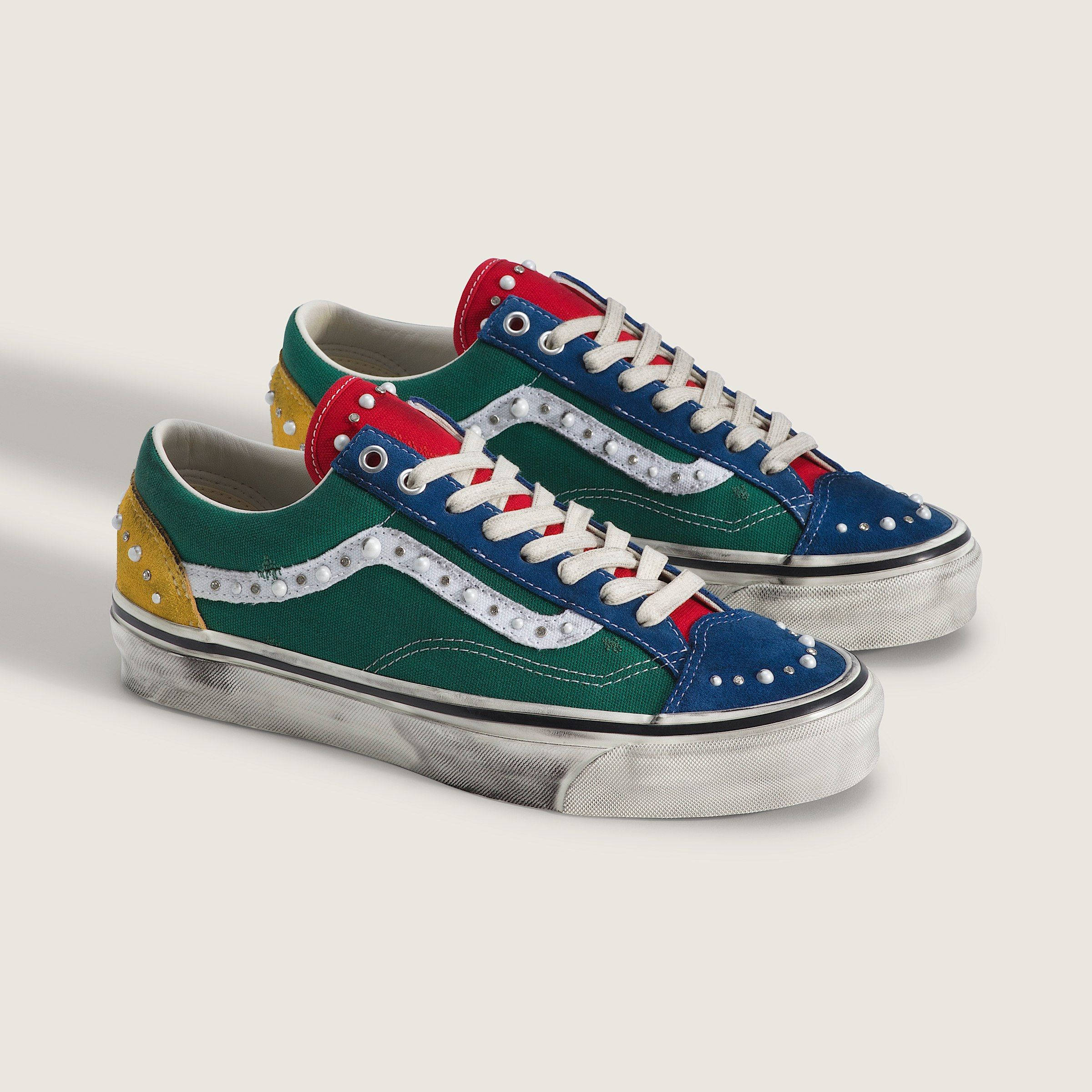 Vans Old Skool 36 Pearlized Green VN000E8VBGK front