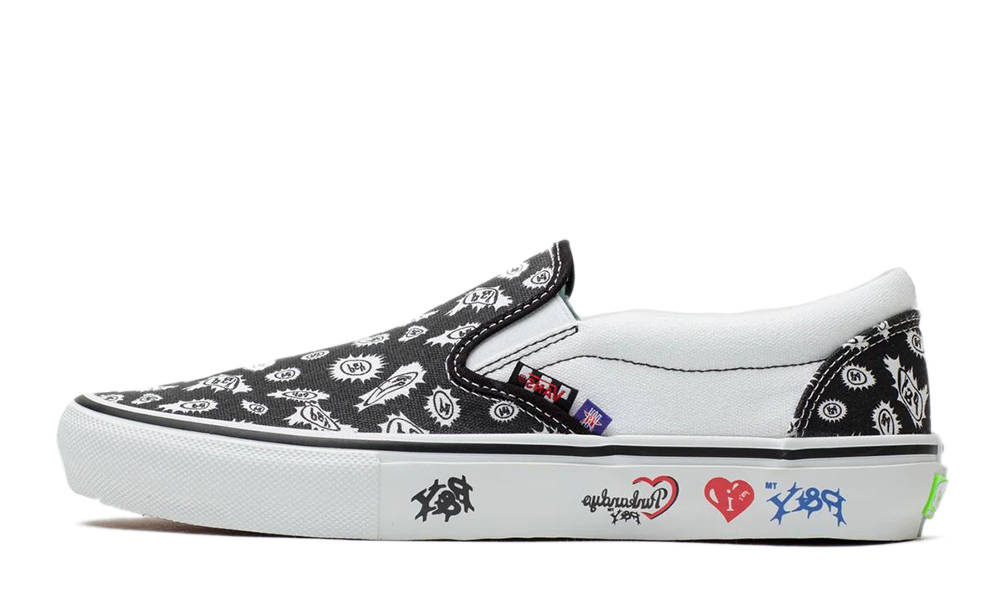 PUNKANDYO x Vans Skate Slip On Black White VN000EKPY28