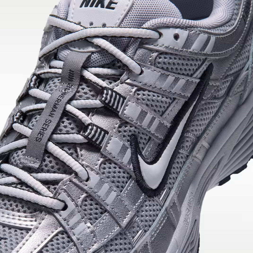 Nike P 6000 Wolf Grey Metallic Silver BV1021 022 lace