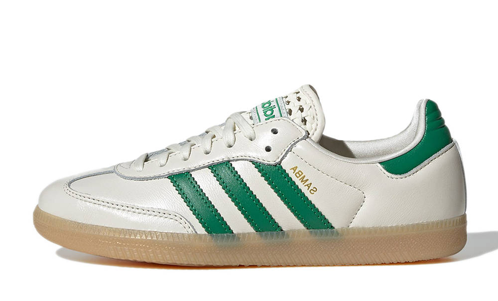 adidas Samba OG Basketweave Tongue White Green