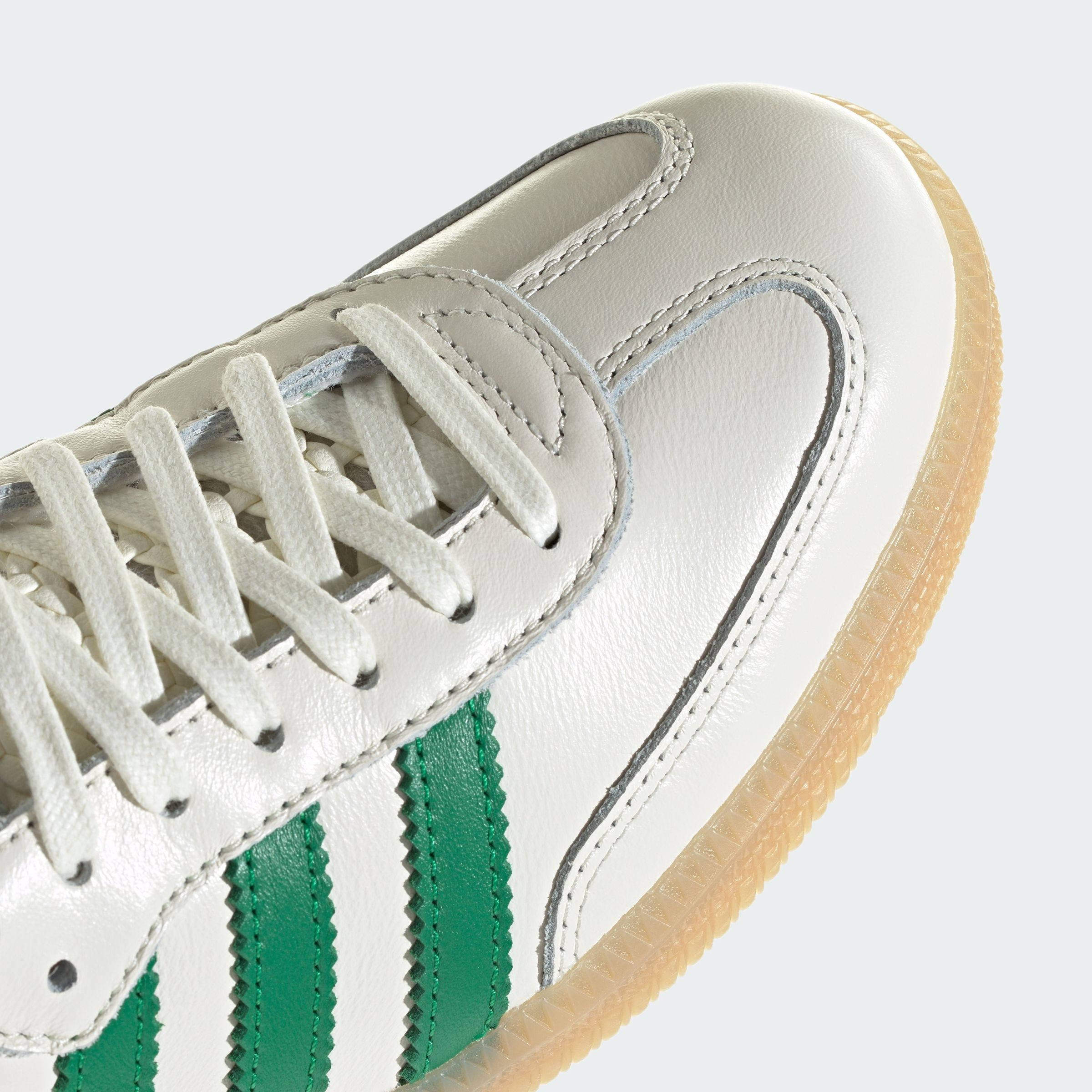 adidas Samba OG Basketweave Tongue White Green IH3983 toe