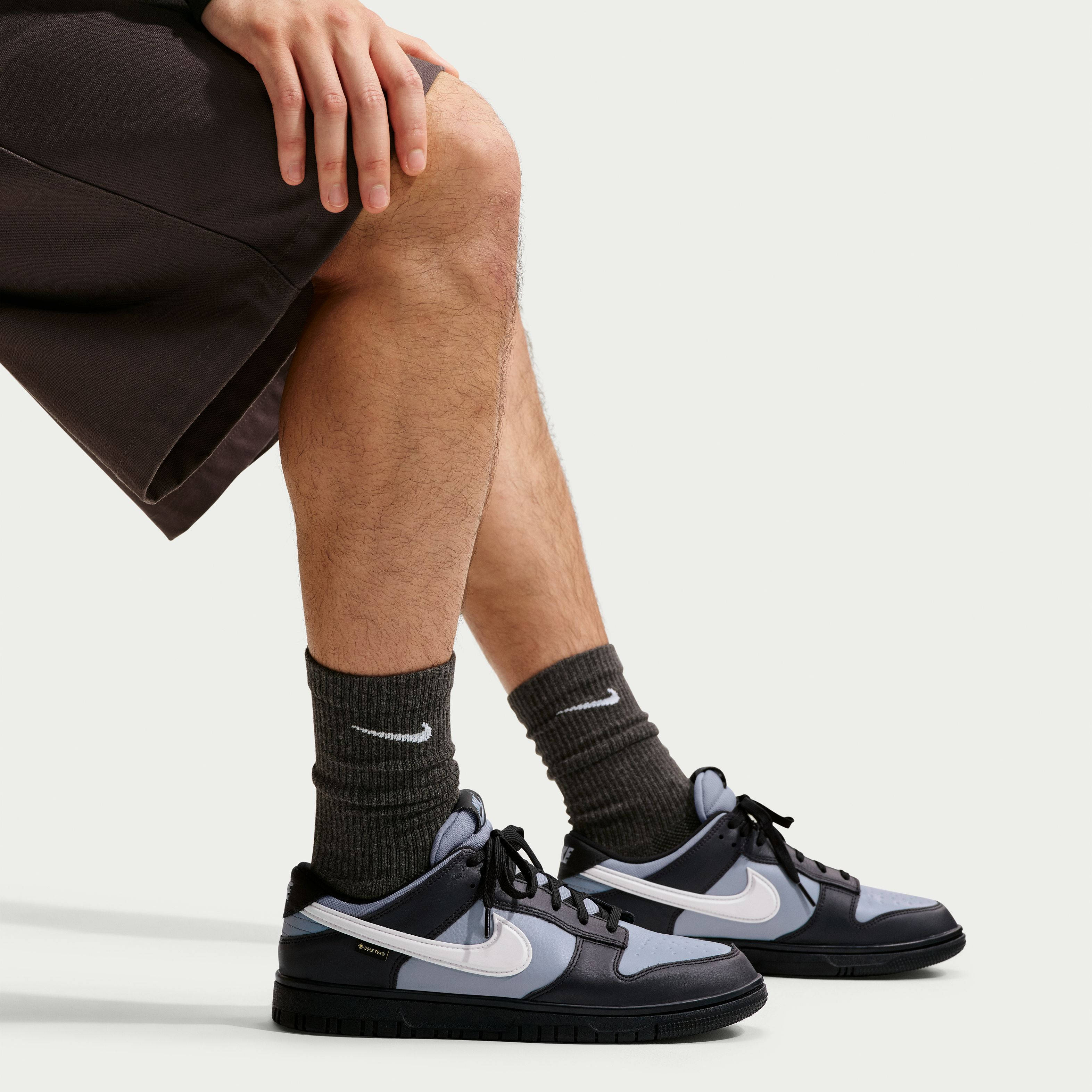 Nike Dunk Low GORE TEX Oil Grey HQ2053 003 on foot