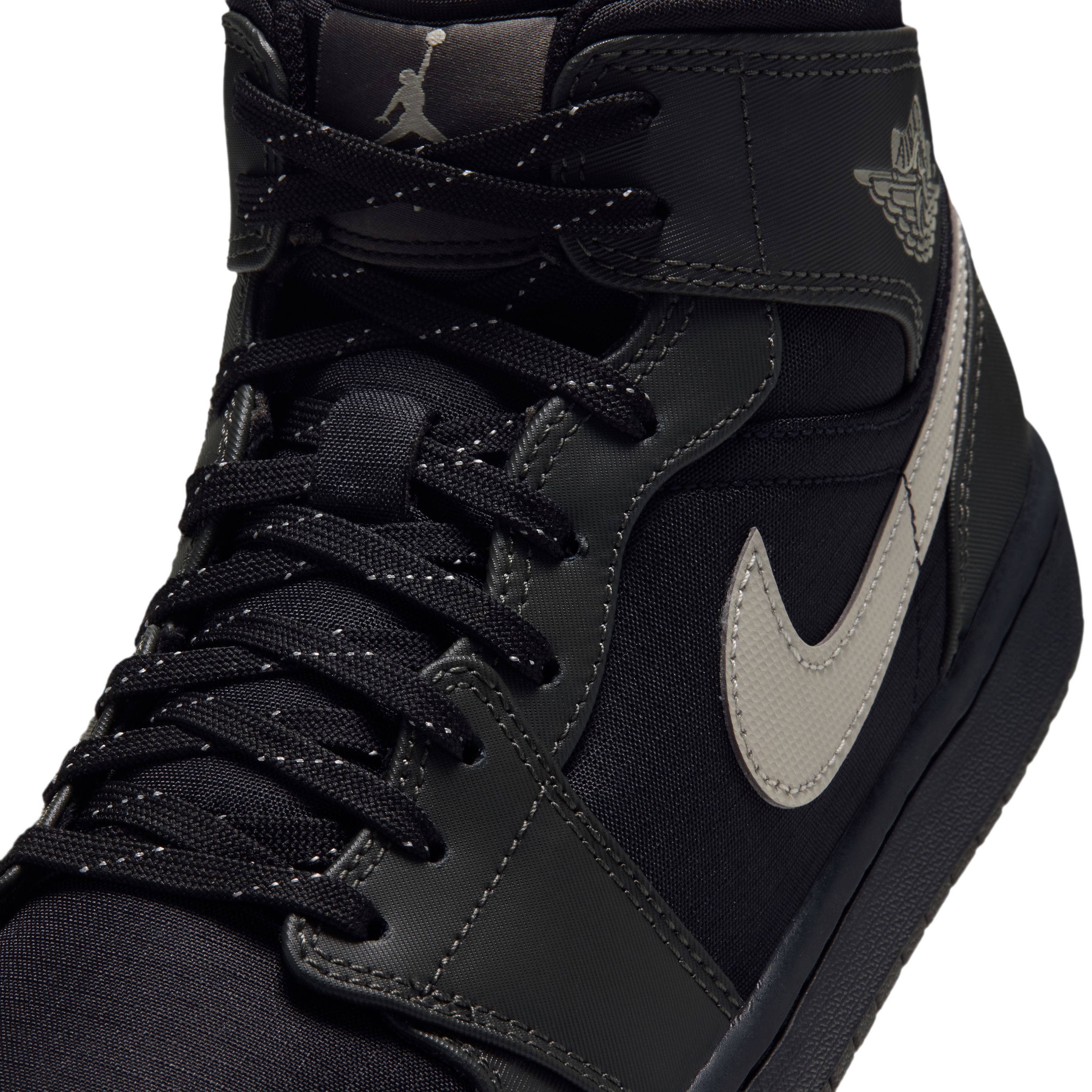 Air Jordan 1 Mid Utility Black Spruce Fog IX6982 001 tongue
