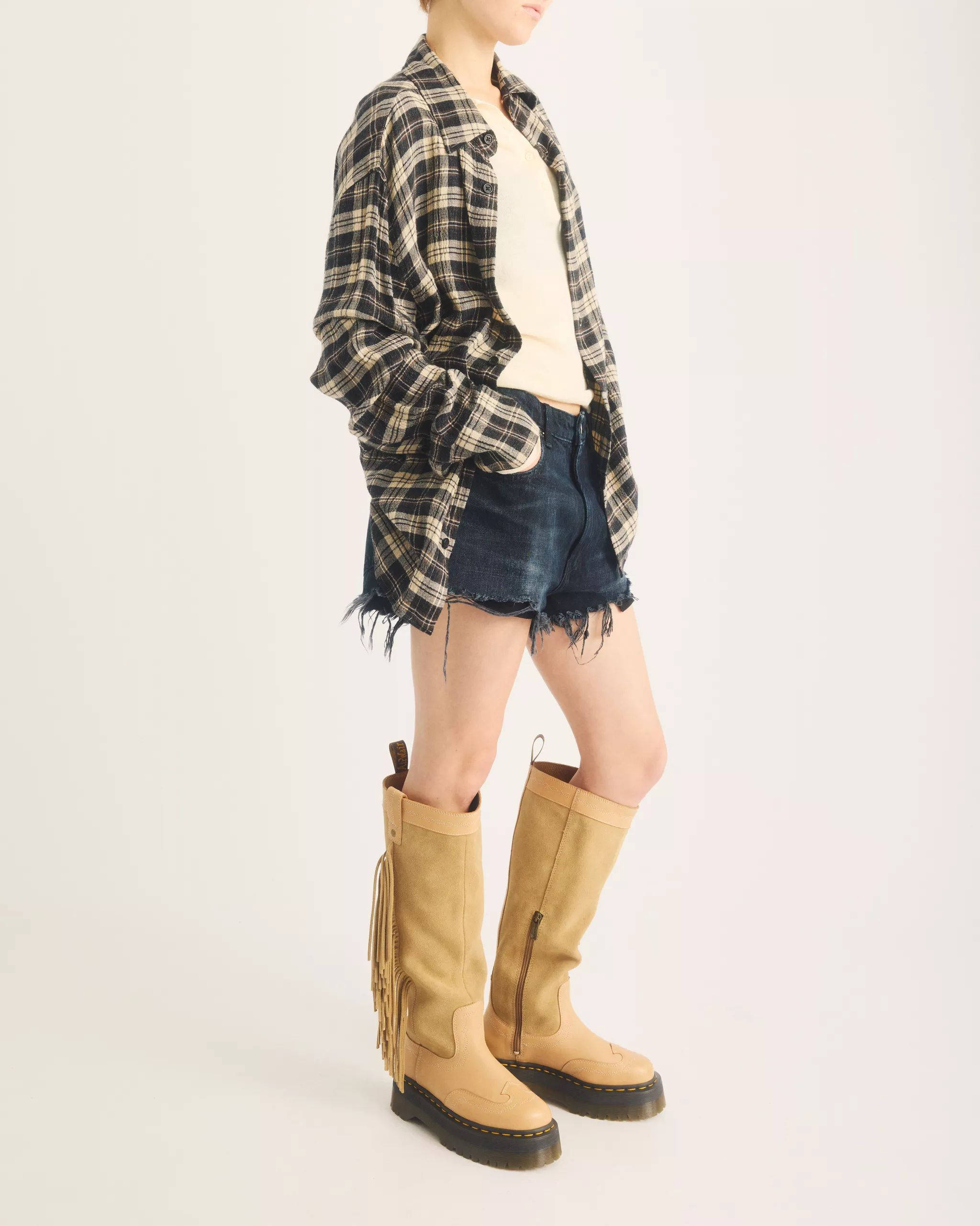 Dr. Martens Desert Rodeo Quad Hi Boot Yellow 43562200 on foot
