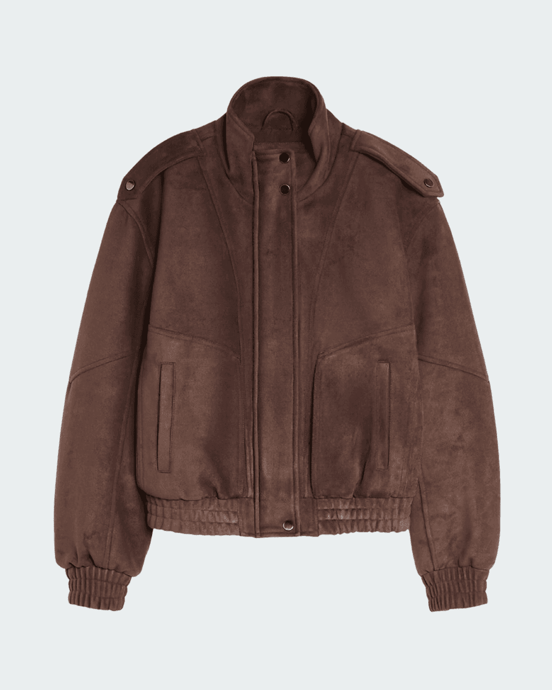Bershka Faux suede funnel neck jacket